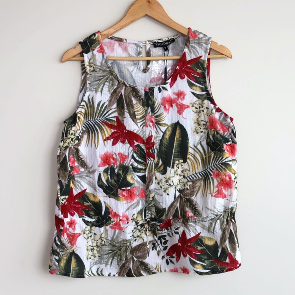 Sleeveless 100% cotton blouse from Picadilly Canada🍁  - NWT - Size M